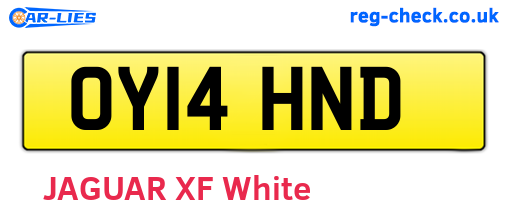 OY14HND are the vehicle registration plates.