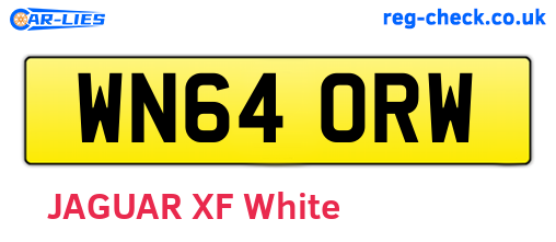WN64ORW are the vehicle registration plates.
