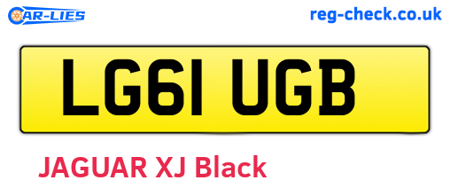 LG61UGB are the vehicle registration plates.