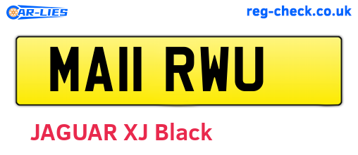 MA11RWU are the vehicle registration plates.