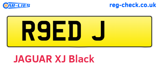 R9EDJ are the vehicle registration plates.