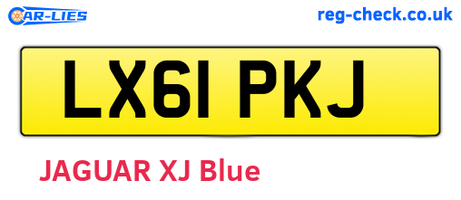 LX61PKJ are the vehicle registration plates.