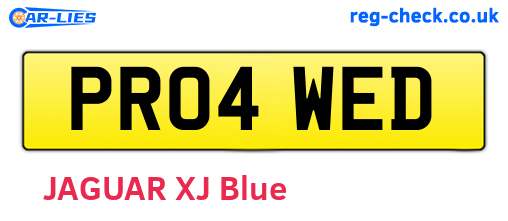 PR04WED are the vehicle registration plates.