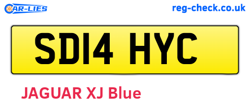 SD14HYC are the vehicle registration plates.