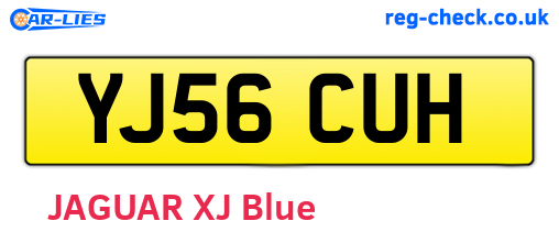 YJ56CUH are the vehicle registration plates.