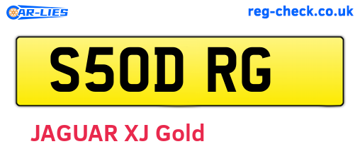 S50DRG are the vehicle registration plates.