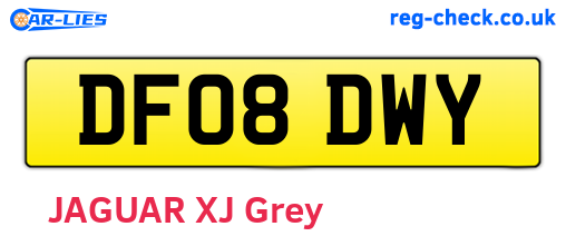 DF08DWY are the vehicle registration plates.