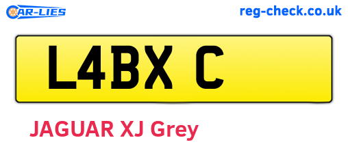 L4BXC are the vehicle registration plates.