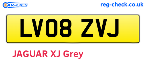 LV08ZVJ are the vehicle registration plates.