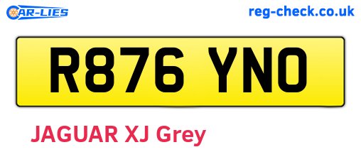 R876YNO are the vehicle registration plates.