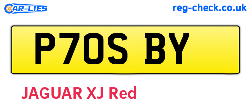 P70SBY are the vehicle registration plates.