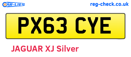 PX63CYE are the vehicle registration plates.