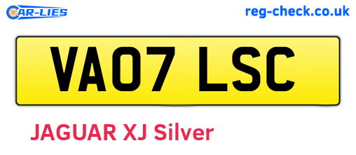 VA07LSC are the vehicle registration plates.