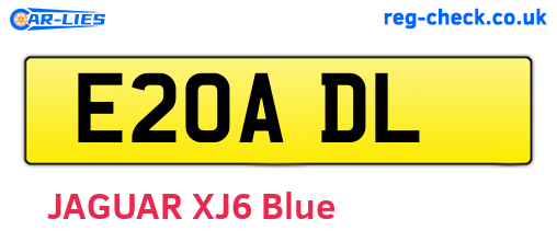 E20ADL are the vehicle registration plates.