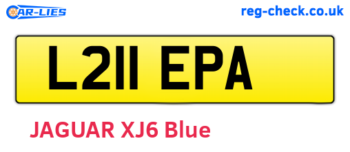 L211EPA are the vehicle registration plates.