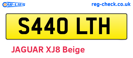 S440LTH are the vehicle registration plates.