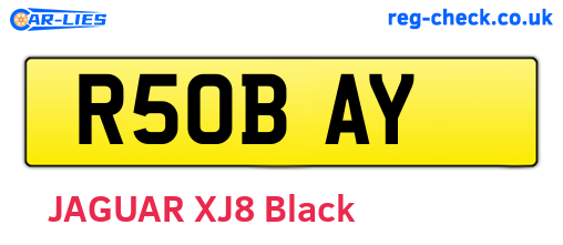 R50BAY are the vehicle registration plates.