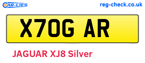 X70GAR are the vehicle registration plates.