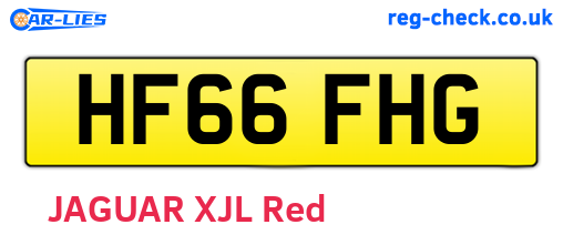 HF66FHG are the vehicle registration plates.