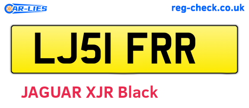 LJ51FRR are the vehicle registration plates.