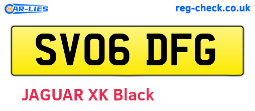 SV06DFG are the vehicle registration plates.