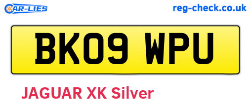 BK09WPU are the vehicle registration plates.