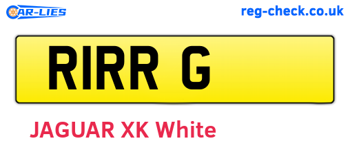 R1RRG are the vehicle registration plates.