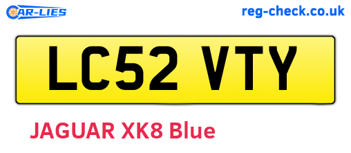 LC52VTY are the vehicle registration plates.