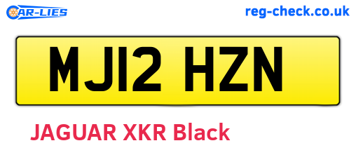 MJ12HZN are the vehicle registration plates.