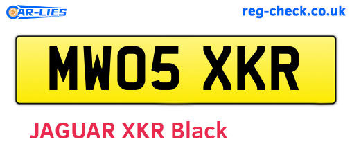 MW05XKR are the vehicle registration plates.