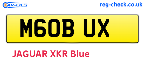 M60BUX are the vehicle registration plates.