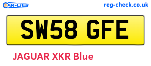 SW58GFE are the vehicle registration plates.