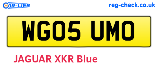 WG05UMO are the vehicle registration plates.