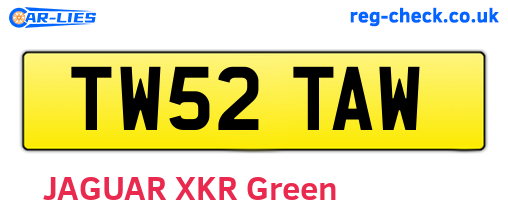 TW52TAW are the vehicle registration plates.