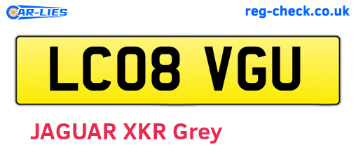 LC08VGU are the vehicle registration plates.