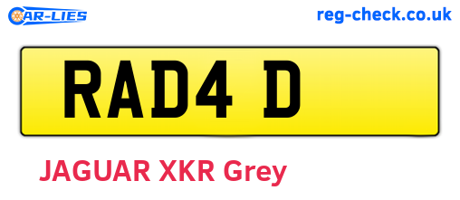 RAD4D are the vehicle registration plates.