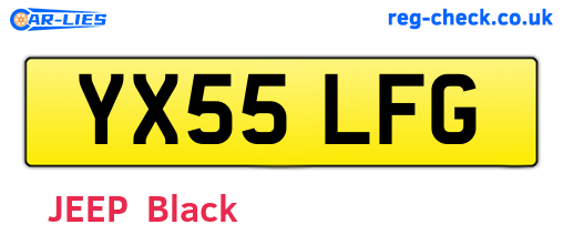 YX55LFG are the vehicle registration plates.