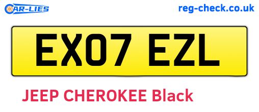 EX07EZL are the vehicle registration plates.