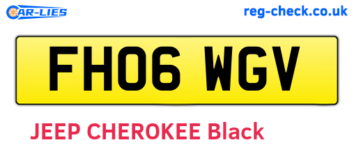 FH06WGV are the vehicle registration plates.