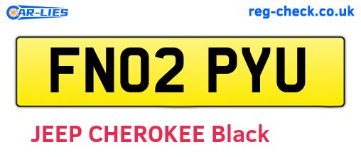 FN02PYU are the vehicle registration plates.