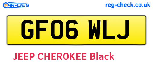 GF06WLJ are the vehicle registration plates.