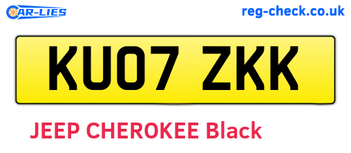 KU07ZKK are the vehicle registration plates.