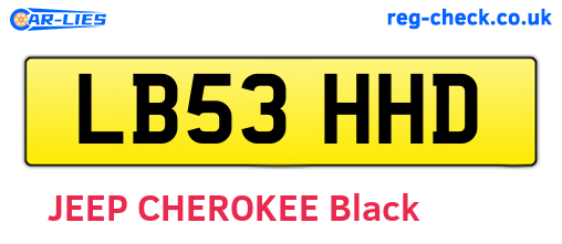 LB53HHD are the vehicle registration plates.