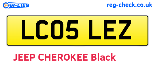 LC05LEZ are the vehicle registration plates.