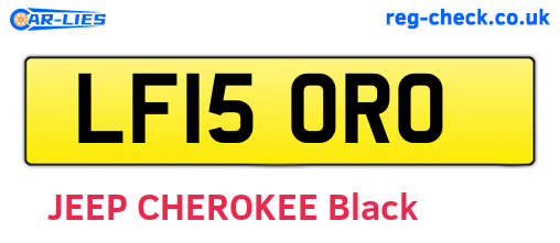 LF15ORO are the vehicle registration plates.
