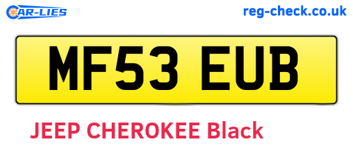 MF53EUB are the vehicle registration plates.