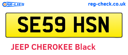 SE59HSN are the vehicle registration plates.
