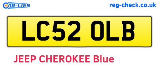 LC52OLB are the vehicle registration plates.