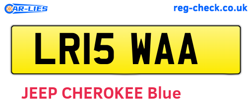LR15WAA are the vehicle registration plates.