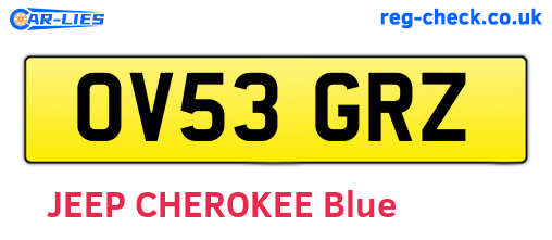 OV53GRZ are the vehicle registration plates.